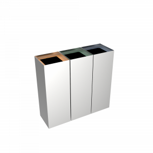 MEDELE SST - stainless steel modern recycle bins