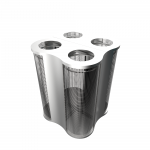 POLARIS SSTM - stainless steel mesh recycle bin station