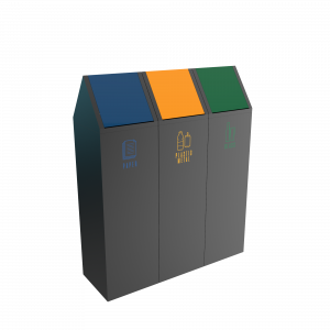 SCOPI PC -modern powder coated metal recycling bins