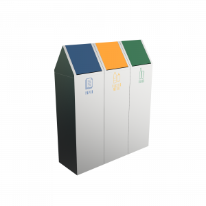 SCOPI SST - urban design stainless steel recycle bin