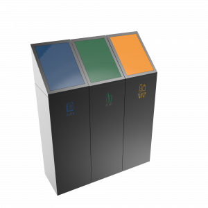 TODI PC - urban modern powder coated recycling bins