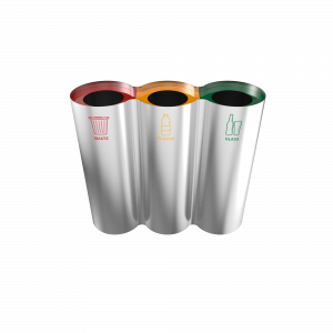 SAJAMA SST- modern stainless steel recycling bins