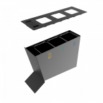 NOATAK PC Moderne Recyclingstation aus Metall mit Aschenbecher_12