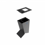 NOATAK PC Moderne Recyclingstation aus Metall mit Aschenbecher_4