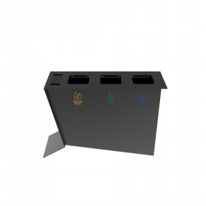 NOATAK PC Modern metal recycling station with ashtray