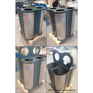 POLARIS SST symmetric shape recycling station in stainless steel