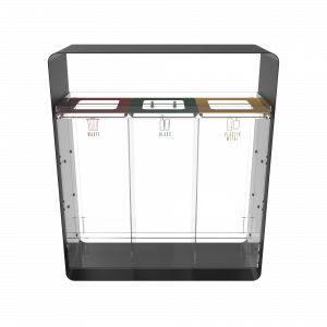 ARIZARO CRYSTAL PC modern design powder coated metal and plexiglas waste bins_1