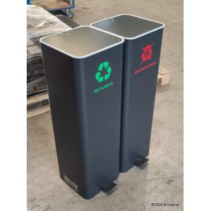 VADRET PC stylish sheet metal recycle bin with pedal