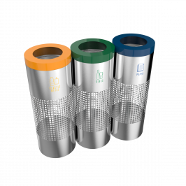 BELVEDERE SST stylish stainless steel recycle bins - Binsignia®