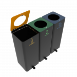 SALLIERE PC modern recycle bins made of sheet metal - Binsignia®