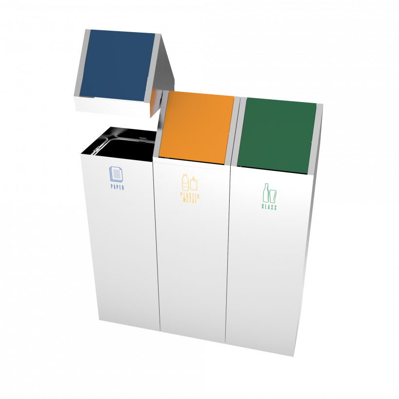 SCOPI SST stainless steel modern design recycle bins - Binsignia®